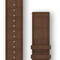 Armband Garmin Quick Release 20 Mm Läder Mörkbrun/silver