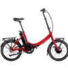 Hopfällbar Elcykel Ecoride Flexer 20 AXS Fold H-3 Röd -Cyklar affär 101E 302 RD10 1