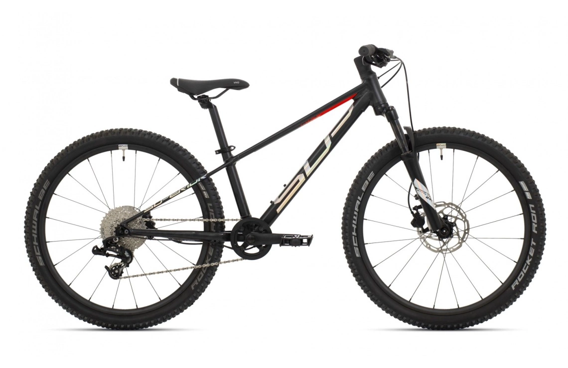 Barncykel Superior Team 24 Svart/silver 3 Barncykel Superior Team 24 Svart/silver