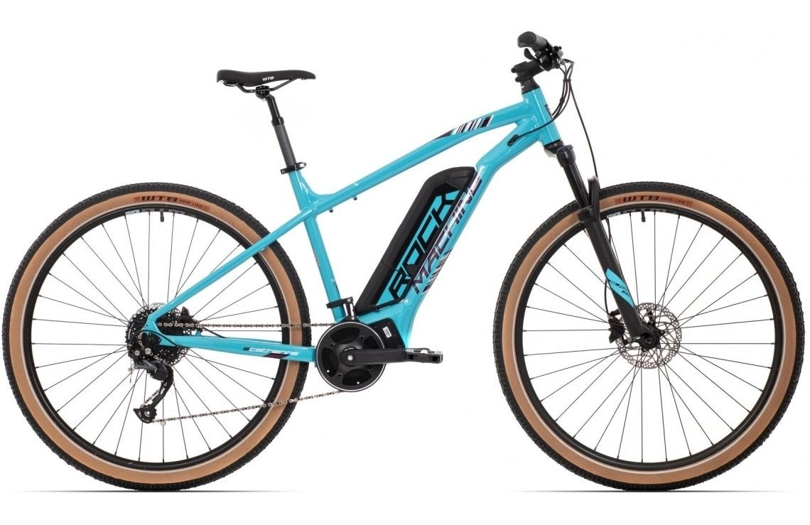 Elcykel Rock Machine Catherine E70-29 Turkos/röd/silver 3 Elcykel Rock Machine Catherine E70-29 Turkos/röd/silver