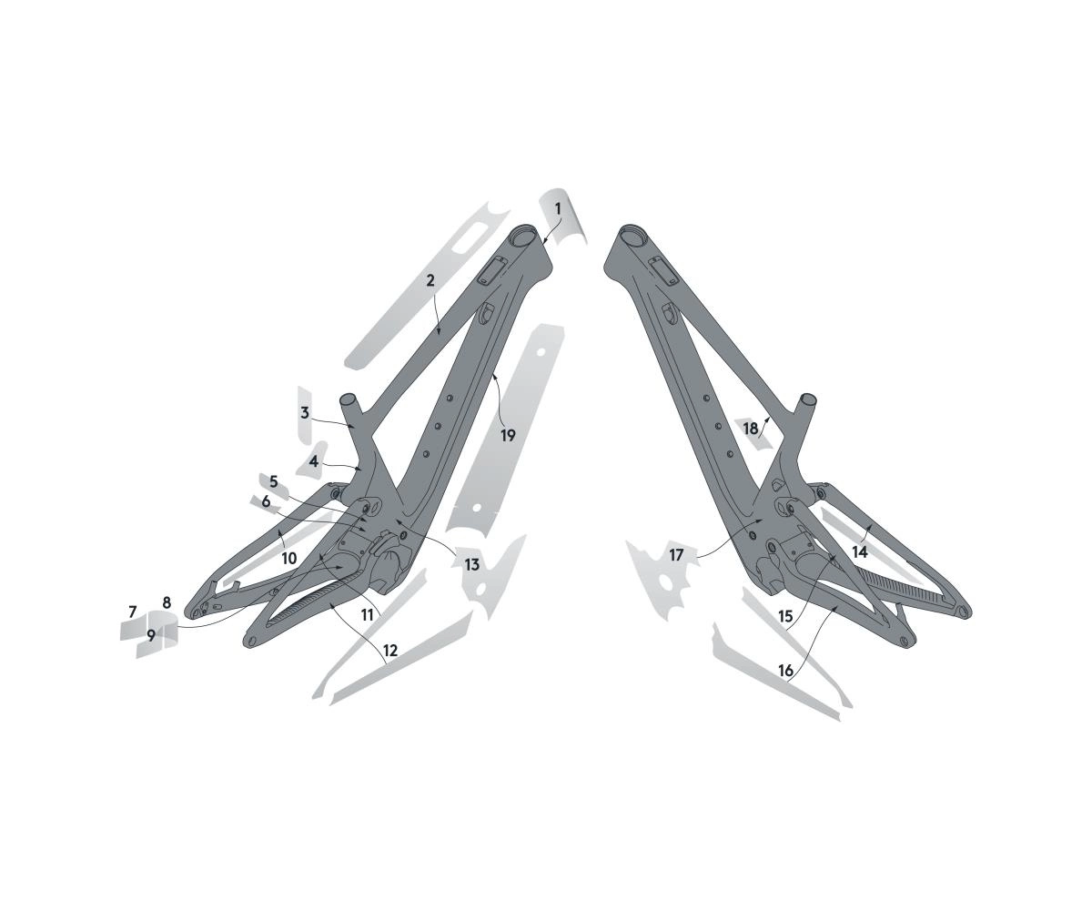 Ramskydd Syncros Frame Protection Kit LUMEN E-Ride Clear Gloss 3 Ramskydd Syncros Frame Protection Kit LUMEN E-Ride Clear Gloss