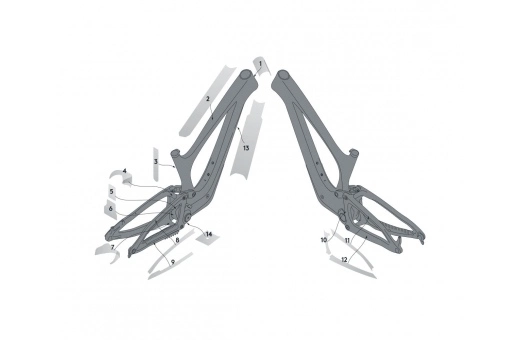 Ramskydd Syncros Frame Protection Kit BOLD UNPLUGGED Clear Matt 4 Ramskydd Syncros Frame Protection Kit BOLD UNPLUGGED Clear Matt - Bild 2