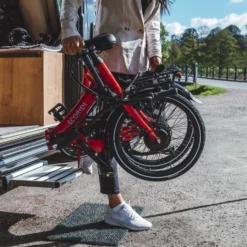 Hopfällbar Elcykel Ecoride Flexer 20 AXS Fold H-3 Röd -Cyklar affär 302 rd10 2