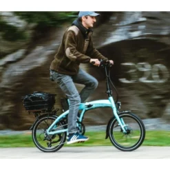 Hopfällbar Elcykel Ecoride Flexer 20 HS Fold H-9 Ljusblå -Cyklar affär 365l1 scaled 1600x900 1