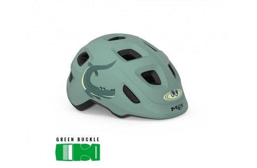 Cykelhjälm Barn MET Hooray Grönt Spänne Teal Crocodile 4 Cykelhjälm Barn MET Hooray Grönt Spänne Teal Crocodile - Bild 2