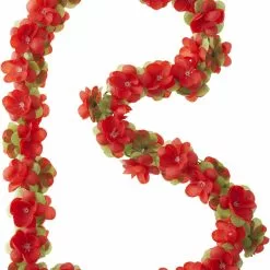 Girlang Basil 130 Cm Röd/Slöjblomma