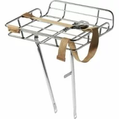 Pakethållare Basil Portland Fram Aluminium Silver 5 Pakethållare Basil Portland Fram Aluminium Silver -Cyklar affär 50408 basil portland front carrier with and strap chrome 1