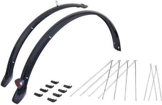 Skärmset Eurofender Rapido Reflector 28" Svart 4 Skärmset Eurofender Rapido Reflector 28" Svart - Bild 2