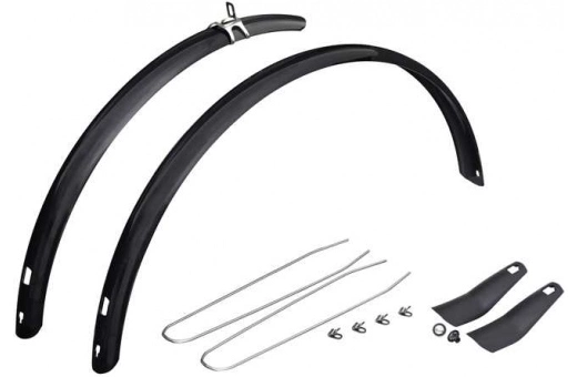 Skärmset Eurofender Snello Suspension 51 28" Svart/silver 4 Skärmset Eurofender Snello Suspension 51 28" Svart/silver - Bild 2