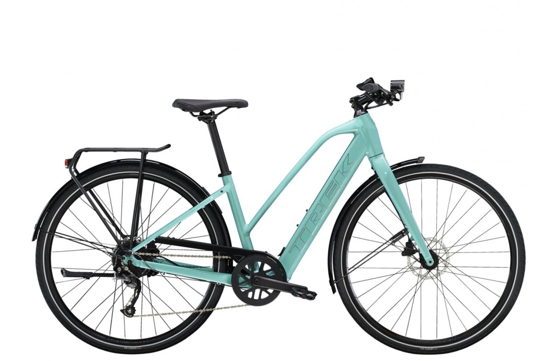 Elcykel Trek Fx+ 2 Stagger Dam Grön 3 Elcykel Trek Fx+ 2 Stagger Dam Grön