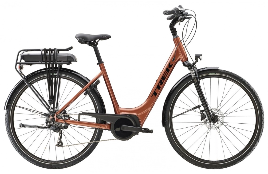 Elcykel Trek Verve+ 1 Lowstep 300wh Dam Orange 3 Elcykel Trek Verve+ 1 Lowstep 300wh Dam Orange