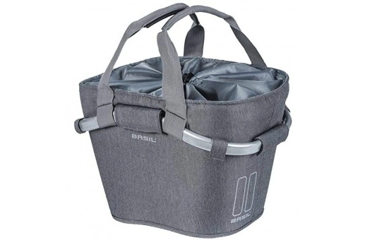 Cykelkorg Basil Front Classic Grey Melee 4 Cykelkorg Basil Front Classic Grey Melee - Bild 2