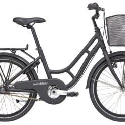 Barncykel Black Winther Granny 3-växlad Svart 20"