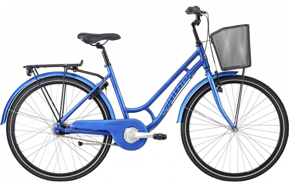 Juniorcykel Blue Winther Granny 7-växlad Blå 26" 3 Juniorcykel Blue Winther Granny 7-växlad Blå 26"