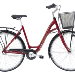 Damcykel Winther Shopping Alu 3-växlad Röd
