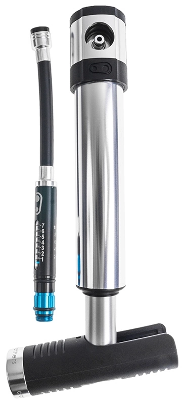 Mini Pump Crankbrothers Klick HV Med Mätare Silver 3 Mini Pump Crankbrothers Klick HV Med Mätare Silver