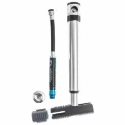 Mini Pump Crankbrothers Klick HV / CO2 Med Mätare Silver -Cyklar affär CSN CB16117 1