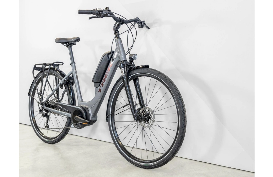 Elcykel Trek Verve+ 1 Lowstep Dt 400wh Dam Grå 4 Elcykel Trek Verve+ 1 Lowstep Dt 400wh Dam Grå - Bild 2