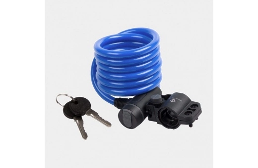 Spirallås M-Wave S 10.18 180 Cm 10 Mm Blå Inkl. Fäste 4 Spirallås M-Wave S 10.18 180 Cm 10 Mm Blå Inkl. Fäste - Bild 2