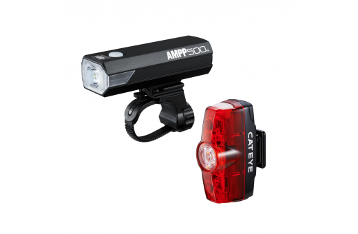 Black Belysningsset Cateye AMPP500 & Rapid Mini Svart 4 Black Belysningsset Cateye AMPP500 & Rapid Mini Svart - Bild 2