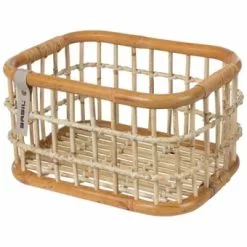 Korg Basil GreenLife Rotan L Brun 5 Korg Basil GreenLife Rotan L Brun -Cyklar affär basil green life rattan bicycle basket medium fron 1 1