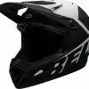 Cykelhjälm BELL TRANSFER Svart/vit 1 Cykelhjälm BELL TRANSFER Svart/vit -Cyklar affär bell transfer full face helmet slice matte black white front left