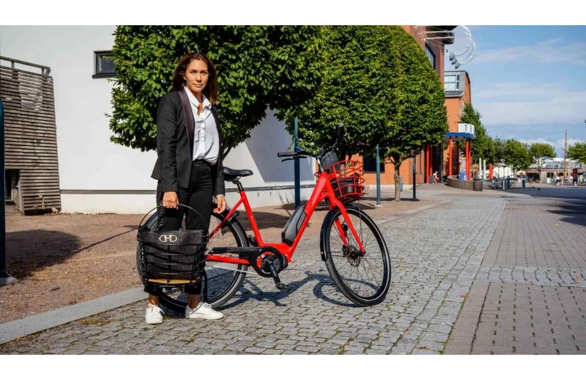 Elcykel Ecoride Ambassador 28 AXS M-5 E5 Dam Röd 6 Elcykel Ecoride Ambassador 28 AXS M-5 E5 Dam Röd - Bild 4