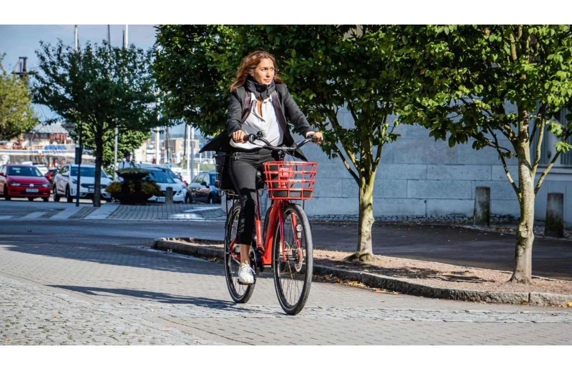 Elcykel Ecoride Ambassador 28 AXS M-5 E5 Dam Röd 7 Elcykel Ecoride Ambassador 28 AXS M-5 E5 Dam Röd - Bild 5