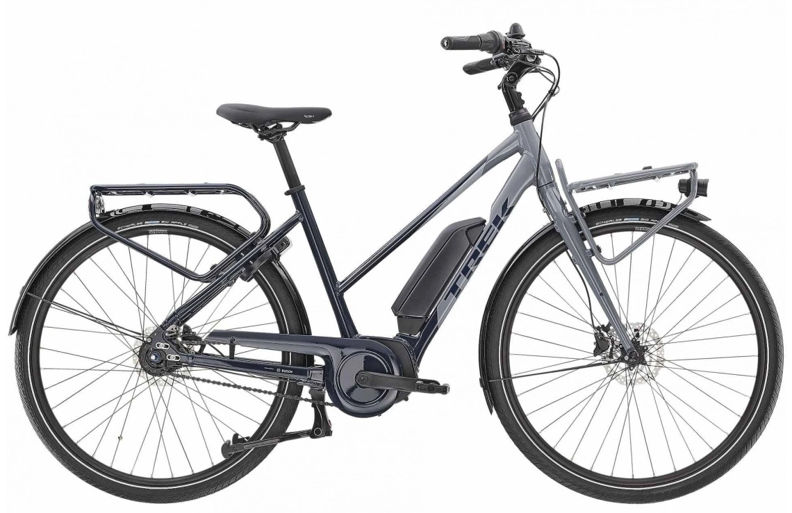 Elcykel Trek District+ 2 Stagger 400Wh Grå