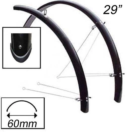 NoName Skärmset Med Stag Chrome-plastic 622/60 Mm Svart 3 NoName Skärmset Med Stag Chrome-plastic 622/60 Mm Svart