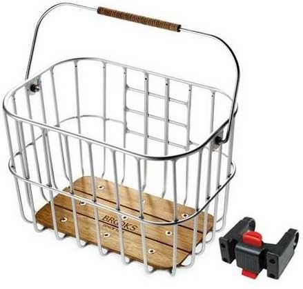 Cykelkorg Fram Brooks Klickfix Fäste På Styret Aluminium/Trä/läder 3 Cykelkorg Fram Brooks Klickfix Fäste På Styret Aluminium/Trä/läder