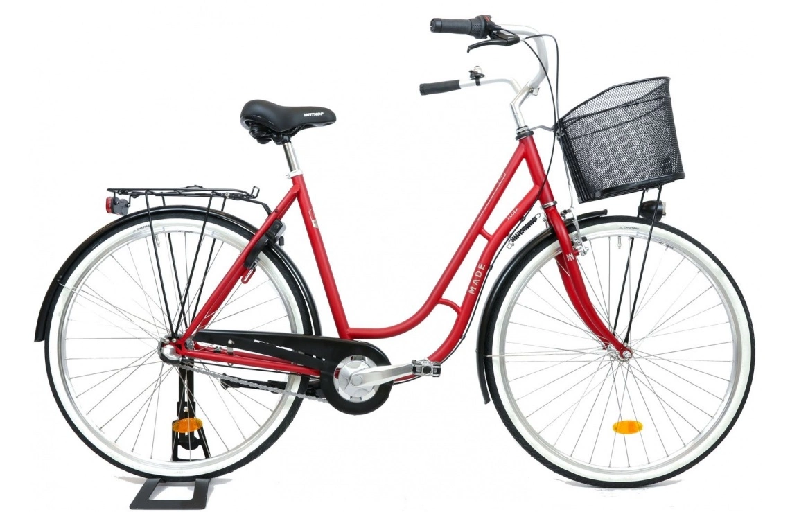 Damcykel MADE Alcea 3-växlad 28" Matt Röd 3 Damcykel MADE Alcea 3-växlad 28" Matt Röd