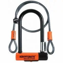 Bygellås Kryptonite Evolution Mini-7 Inkl. Låsvajer SSF-Godkänt 8.3 X 17.8 Cm -Cyklar affär original 4 1 1