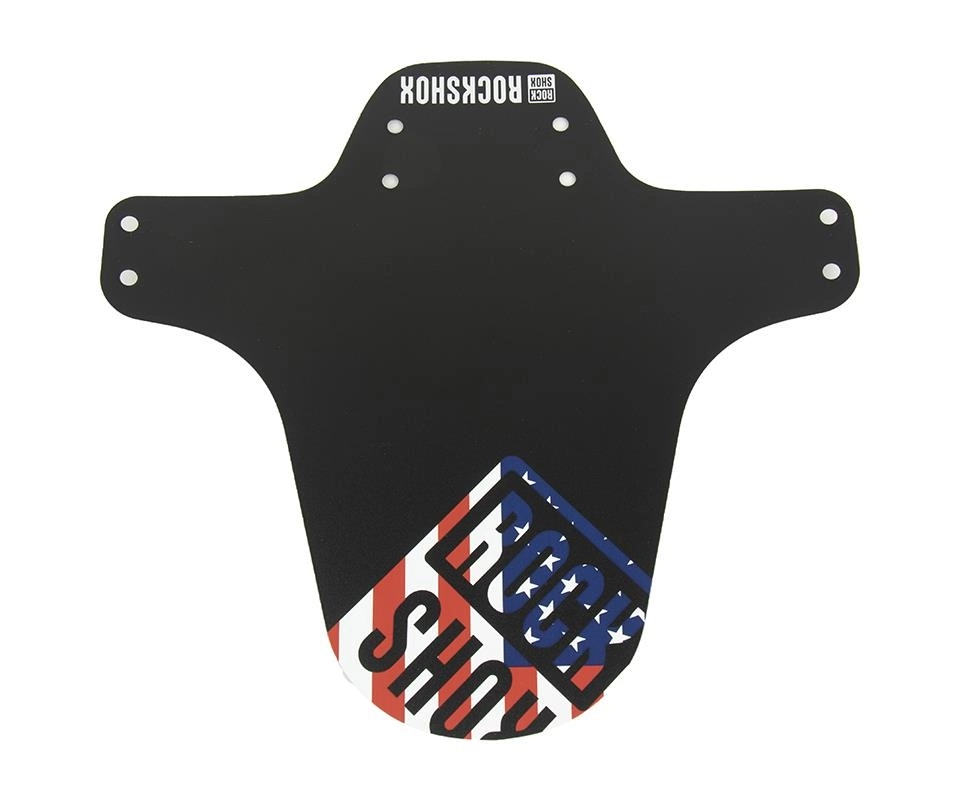 Framskärm Rockshox Mtb Svart Med Usa Flagga Tryck 3 Framskärm Rockshox Mtb Svart Med Usa Flagga Tryck