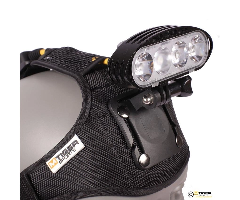 Pannlampa M-Tiger Hyperion II Med Hjälm- Och Styrfäste 3800L 3 Pannlampa M-Tiger Hyperion II Med Hjälm- Och Styrfäste 3800L