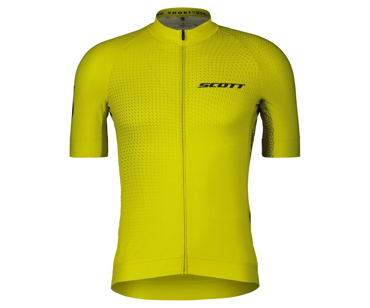 Cykeltröja Scott RC Pro SS Sulphur Yellow/black 3 Cykeltröja Scott RC Pro SS Sulphur Yellow/black