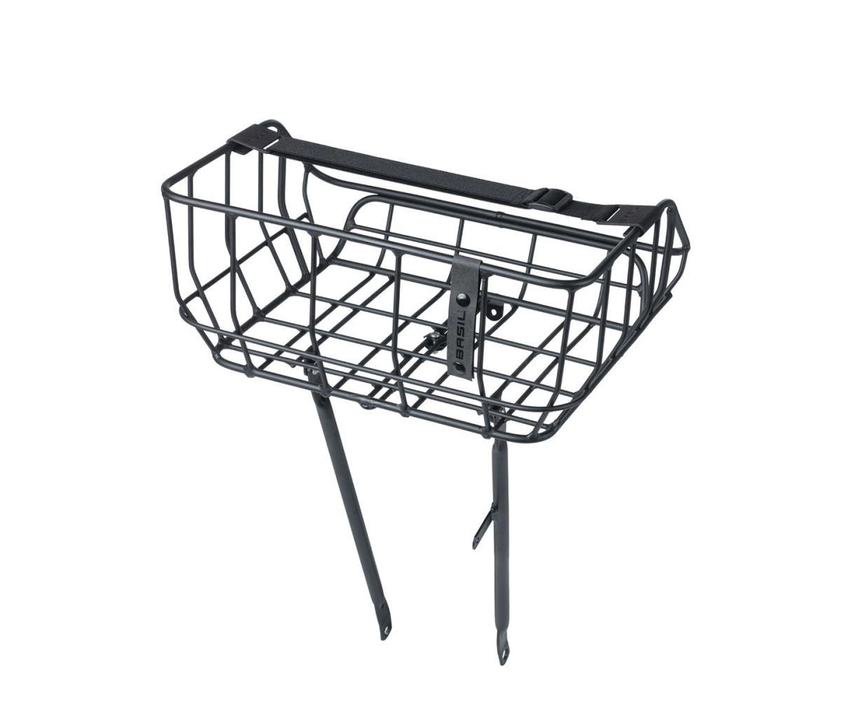 Cykelkorg Basil Basket Front Portland 25L Aluminum Vintage Matt Svart 3 Cykelkorg Basil Basket Front Portland 25L Aluminum Vintage Matt Svart