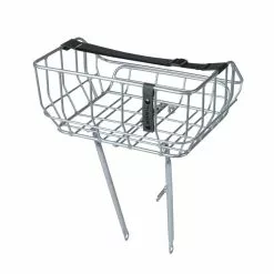 Cykelkorg Basil Basket Front Portland 25L Aluminum Vintage Chrome